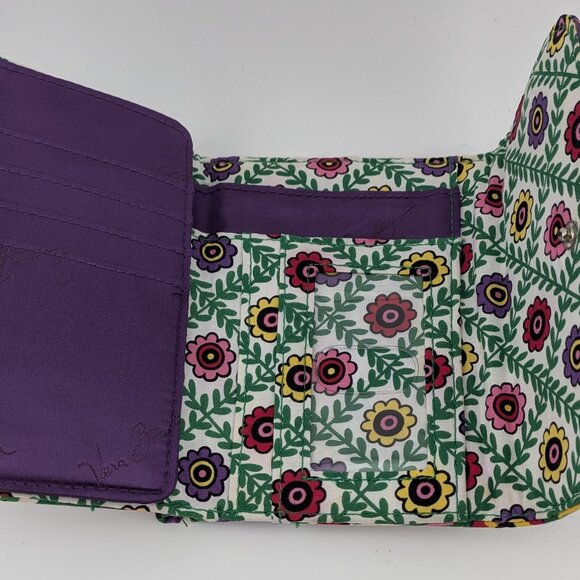 Vera Bradley multi color trifold wallet. - Picture 4 of 5